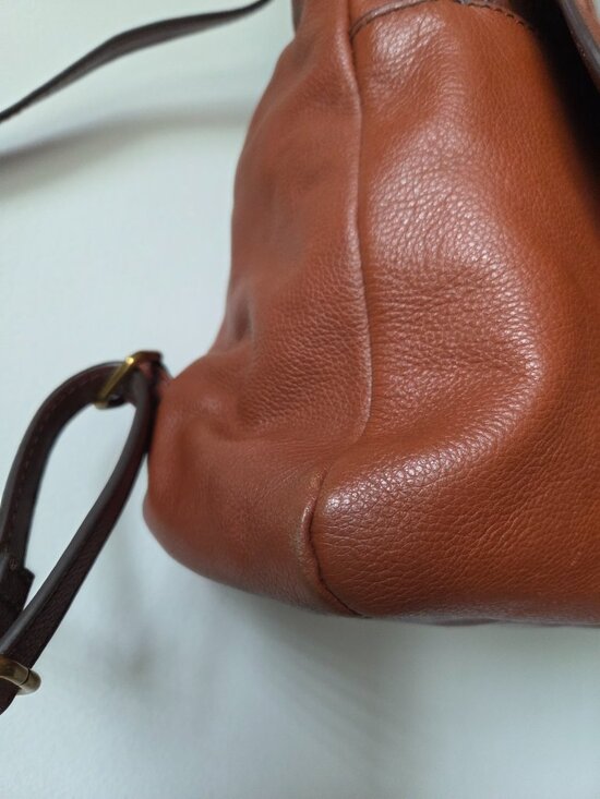 EUC FOSSIL GENUINE LEATHER BROWN SUPER CUTE PACK PACK MEDIUM main image 5